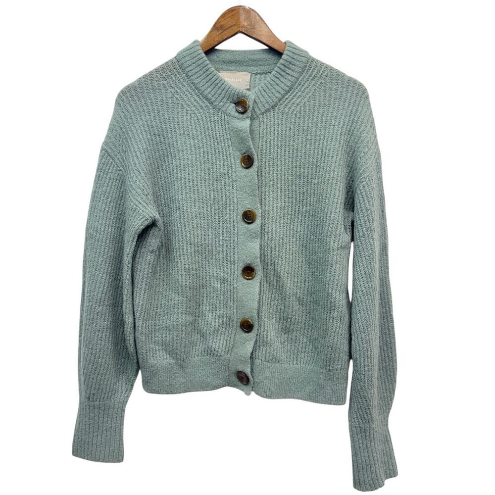 Everlane The Cropped Cardigan in Alpaca Pomona Green size M - Picture 3 of 5